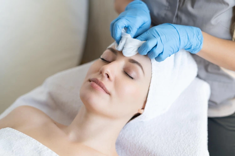 Lady going for facial care and treatment for her acne scars.