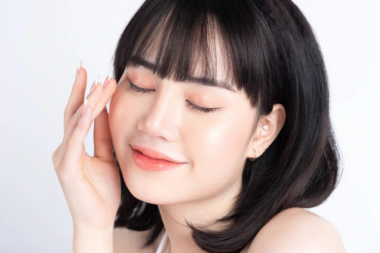 Lady with rejuvenated and fresh complexion.